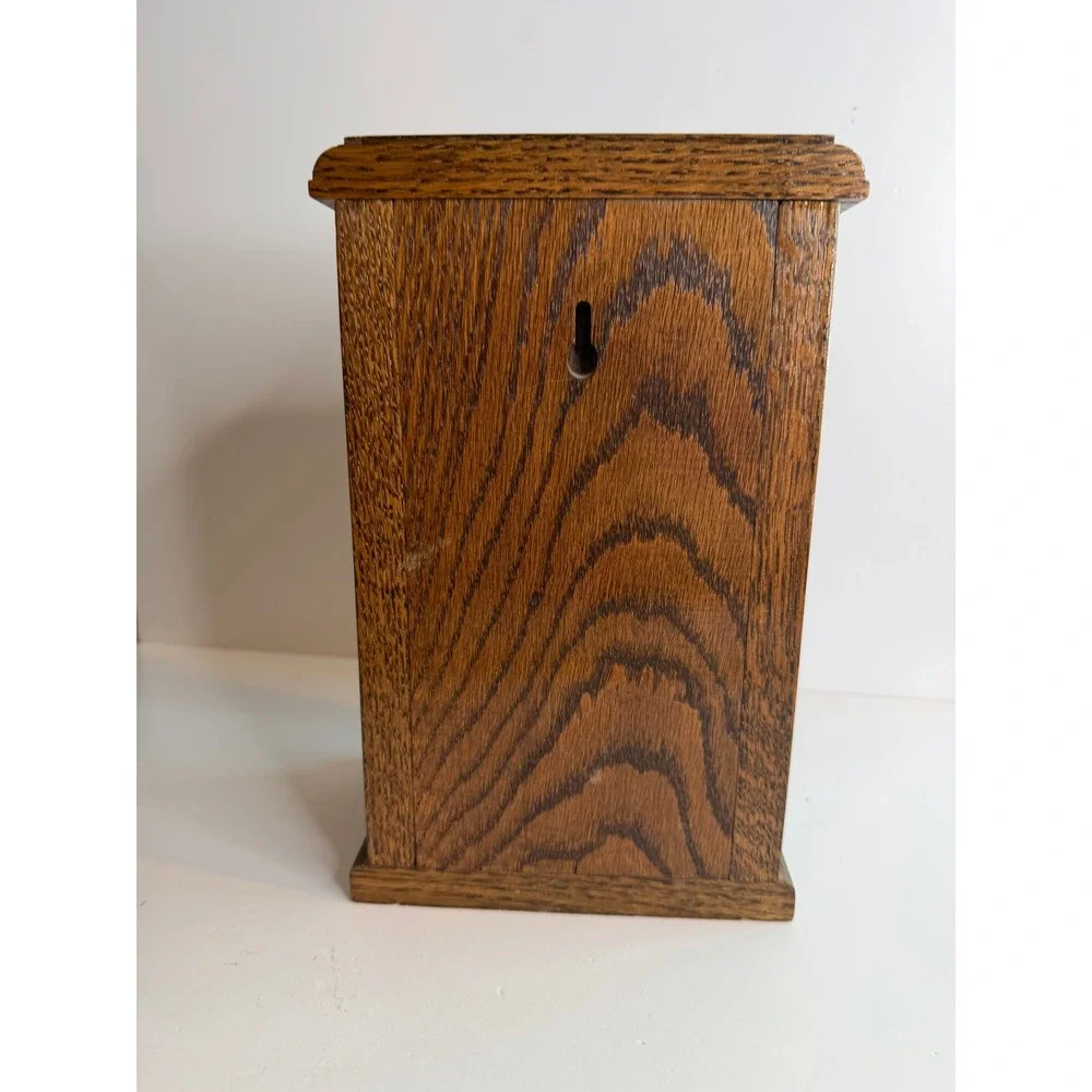 Handcrafted Solid Oak Sacred Heart Jesus Votive Candle Holder Etched Frost Glass